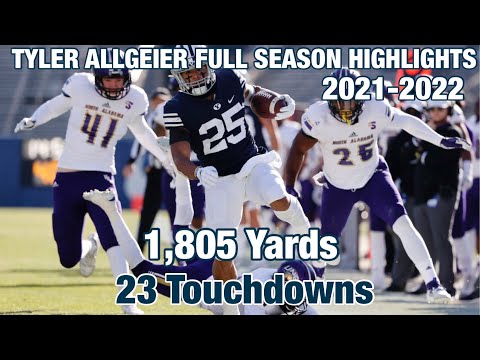 Tyler Allgeier Full 2021-2022 College Football Highlights | BYU Runningback |