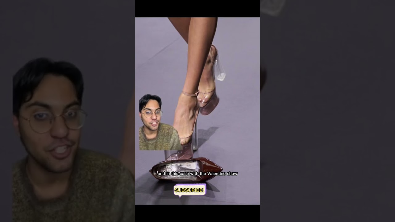 DID VALENTINO DO THIS ON PURPOSE?!?| runway models falling shoe mishap #shorts