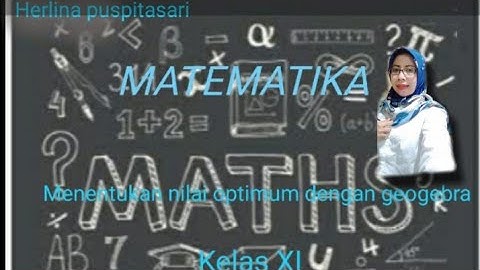 Menentukan nilai optimum dengan geogebra