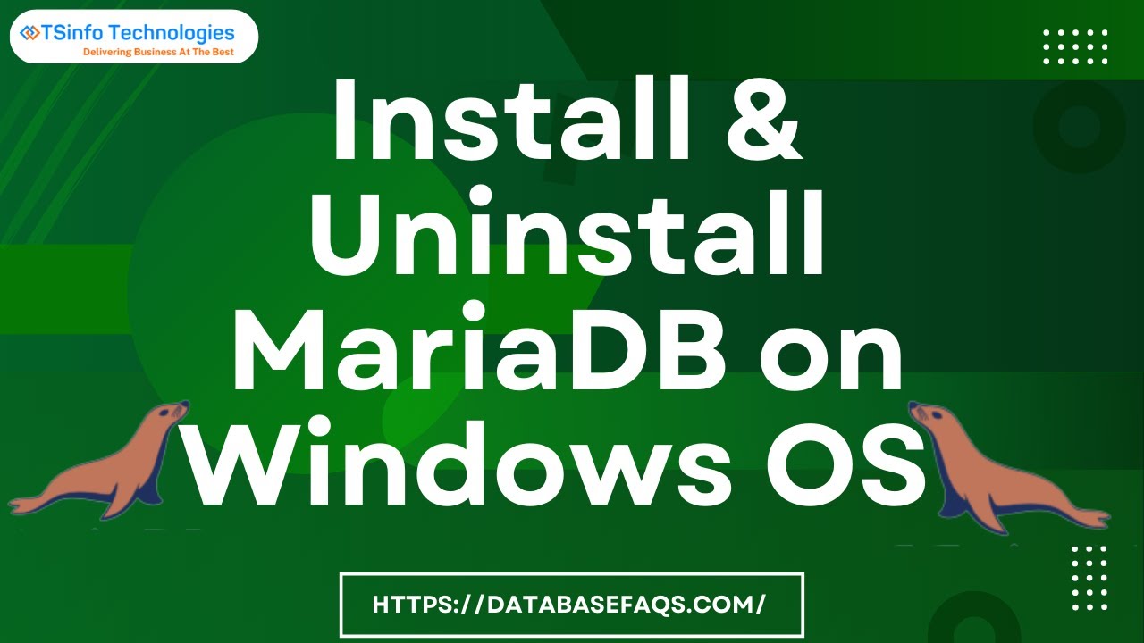 How To Install Mariadb On Windows Os And How To Uninstall Mariadb Youtube