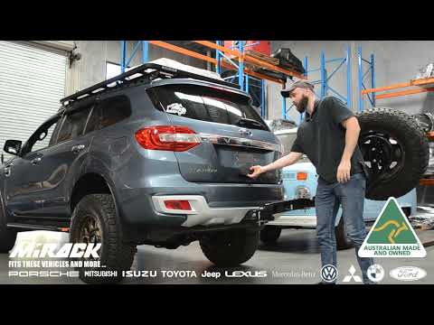 Mirack Hitch Mount Swinging Spare Wheel Carrier | FORD EVEREST