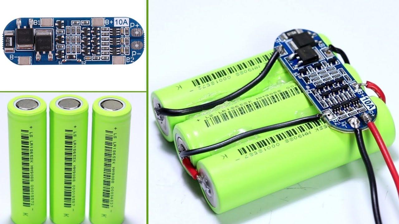 how to make 3s 12v lithium ion battery pack and charger - YouTube