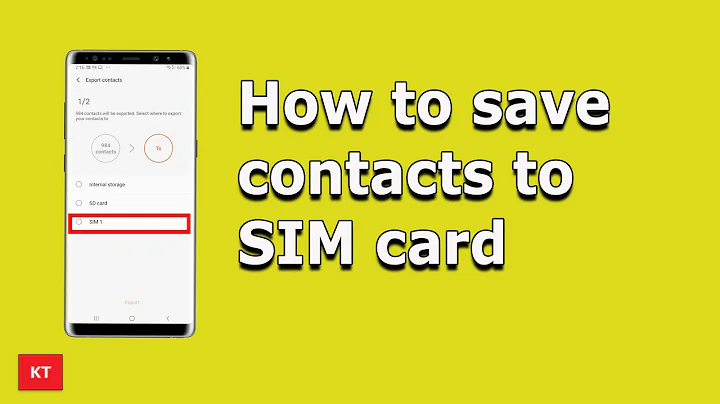 How to save contacts to SIM card