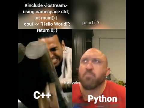 Python vs C++ developer writing code | Programming memes #coding # ...