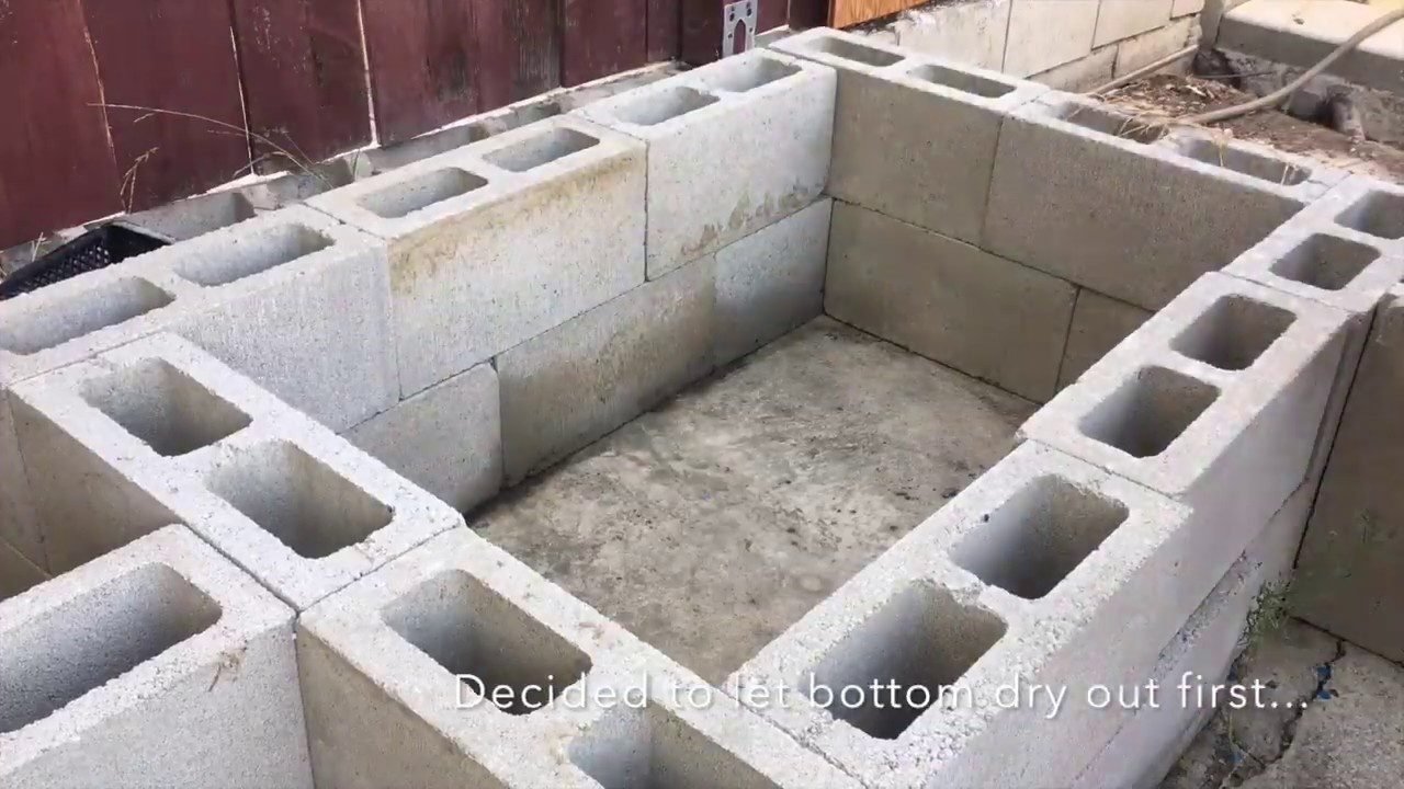 How To Build A Koi Pond With Concrete Blocks / Building A Concrete Koi