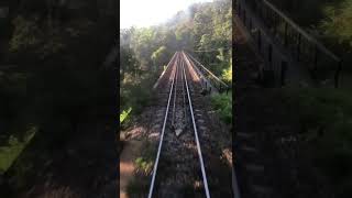 Diesel-Electric Locomotive Train riding to Chiangmai Thailand via Khun Tan Tunnel