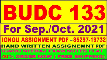 BUDC 133 solved assignment 2020-21 / BUDC 133 solved assignment/ BUDC 133 solved assignment in urdu