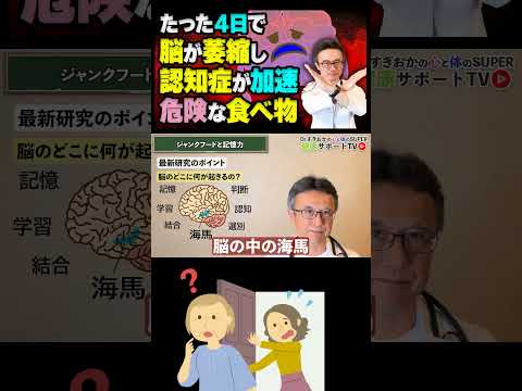 【認知症】ジャンクフード週4回で脳を破壊！？ #すぎおかクリニック