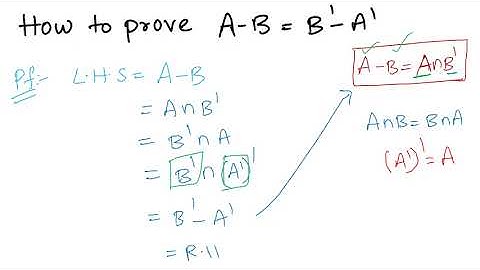 𝐴−𝐵=𝐵^1−𝐴^1 proof | set| set theory| class 11&12| properties on sets