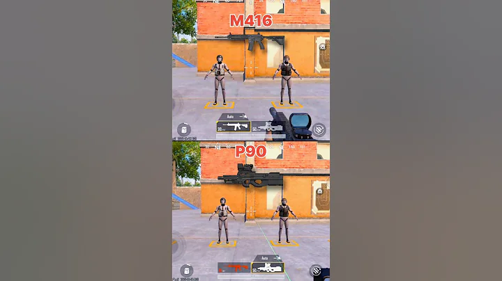 M416 vs P90 Firerate Test | M416 vs P90 #bgmi #bgmishort #pubgmobile