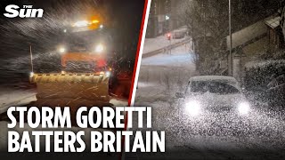 Storm Goretti batters Britain with ‘worst snowfall in decade’ as 64,000 homes without power