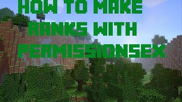 How to make Ranks using PermissionsEX