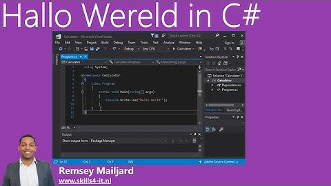 C# 01 - Hallo Wereld