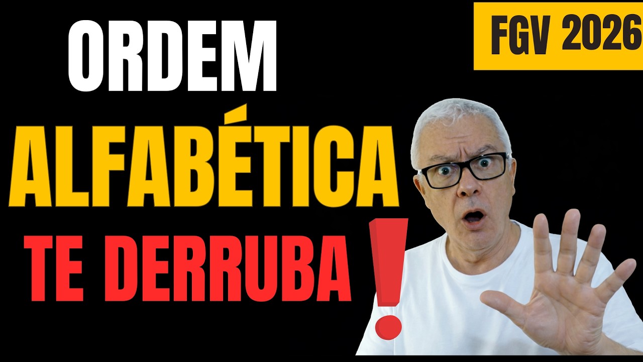 📌FGV:Permutação em Ordem Alfabética: O Erro Que Custa Pontos| ALEGO ANALISTA | QUESTÃO 20