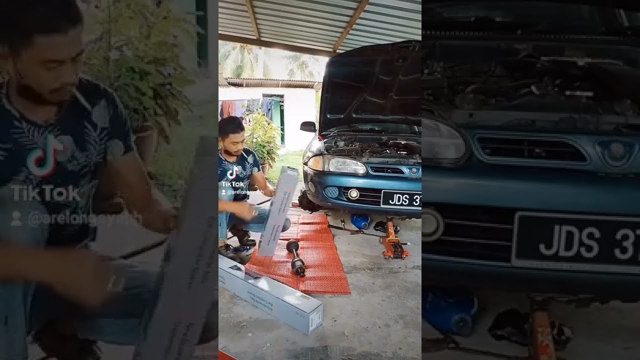 Tukar drive shaft proton wira YouTube