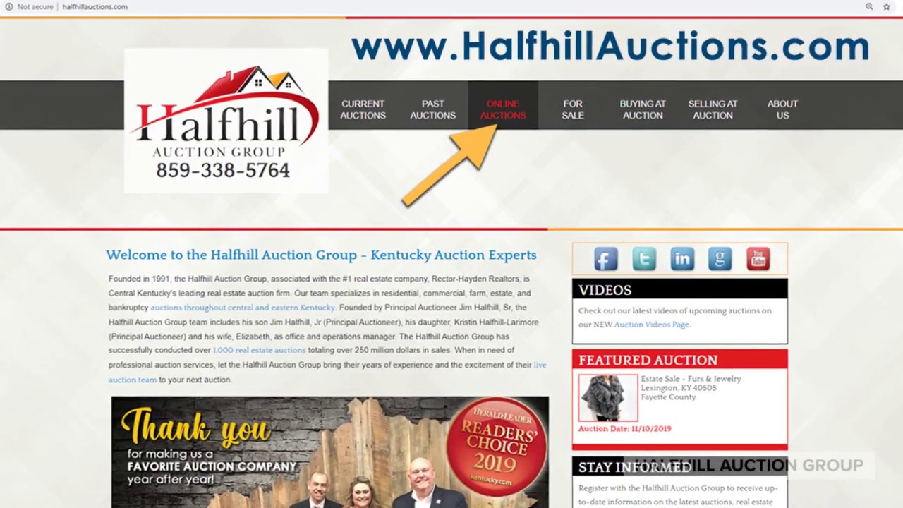 How To Register for Online Bidding - Halfhill Auction Group