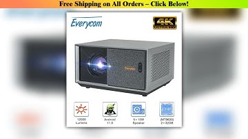 New Arrival Everycom Full HD RD829 Projector 5G WiFi LED 4K Video Movie Smart Android 110 12000 Lum