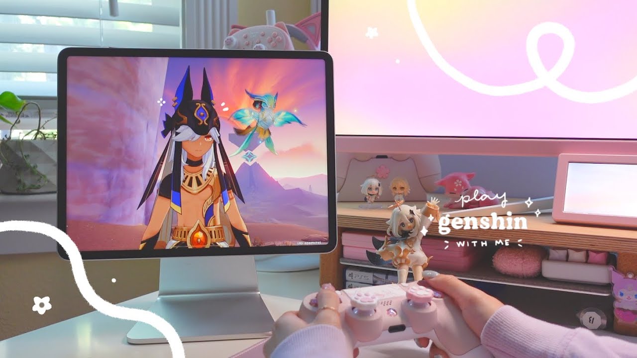 🔮 playing genshin on a lazy fall afternoon | 1hr of gameplay ambience (jp dub, ipad pro) ✩