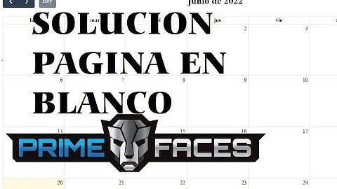 SOLUCION PRIMEFACES PAGINA EN BLANCO SCHEDULE O CALENDAR