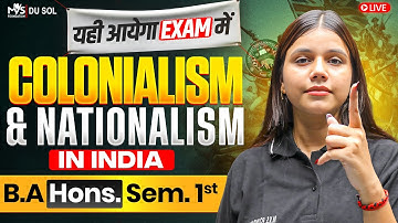 Colonialism and Nationalism In India B.A Political Science Hons. Sem 1st Important Ques. with Answer