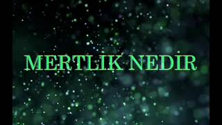 Beni Yanlış Tanıtmak İsteyenlere : MERTLİK NEDİR dersi.