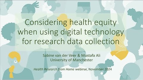 HRfH: Considering Health Equity When Using Digital Technology for Research Data Collection