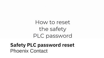 PLCnext safety PLC password reset