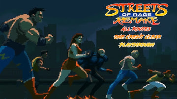 Streets of Rage Remake v5.2 | All Routes | 1CC Playthroughs