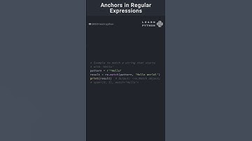 Python Regular Expression Anchors #pythonlearning #programming #coding #pythoncoding #python