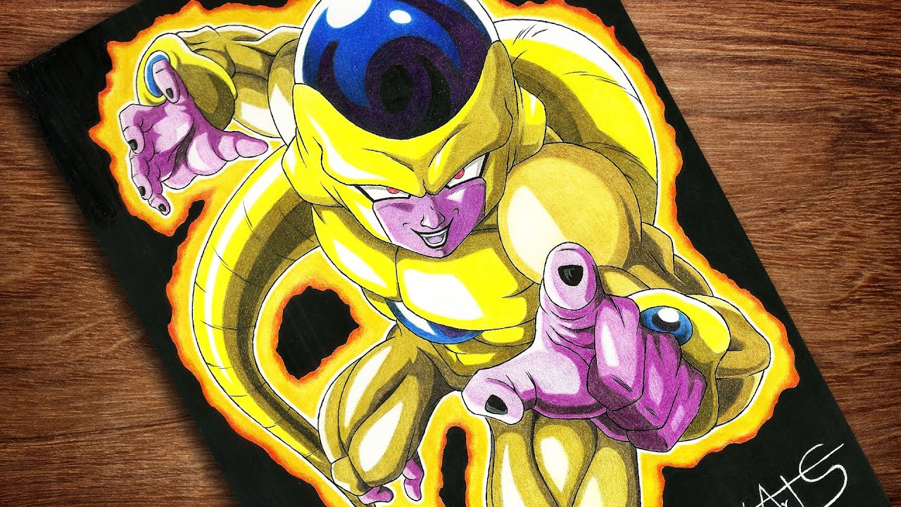 Como Desenhar o Golden Freeza - How to draw Golden Freeza ( DRAGONBALL  SUPER ) 