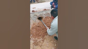 The drilling process under the road- Good tools and machinery make work easy