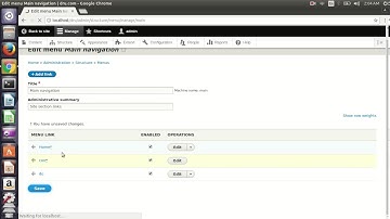 Menus Management in Drupal 8