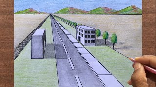 How to Draw In One-Point Perspective : Draw Buildings Step by Step screenshot 4