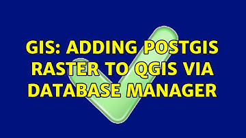 GIS: Adding PostGIS raster to QGIS via database manager