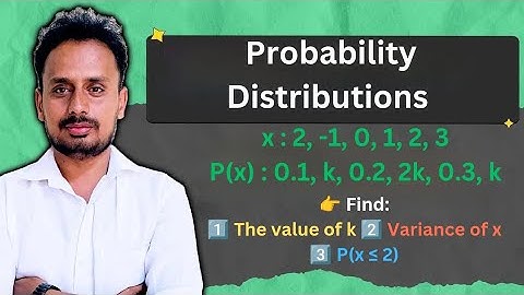 BCS301 Probability Distributions | Find k, Variance & P(x≤2) | VTU June/July 2024 Q2a Solution