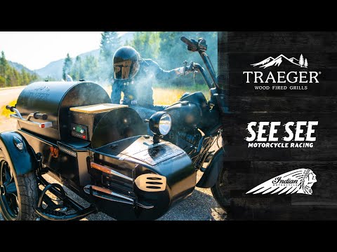Video: Custom Indian X Traeger Motorcycle Har En Grillgrill Sidovagn