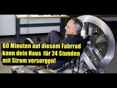 60 min. auf diesem #Fahrrad kann dein Haus für 24 Stunden mit #StromVersorgen ►►INFO▼▼↓