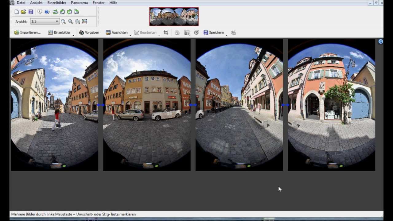 PanoramaStudio Pro stitcht Fisheye-Bilder - YouTube