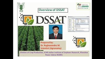 DSSAT Model- An introduction