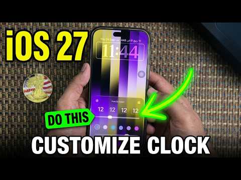 How to Change the Lockscreen Clock Widget Font and Color on iOS 27 iPhone Duo,Pro Max