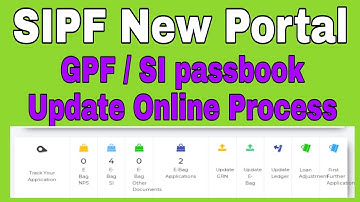 SI and GPF passbook sipf portal par update kese kare। Sipf portal new