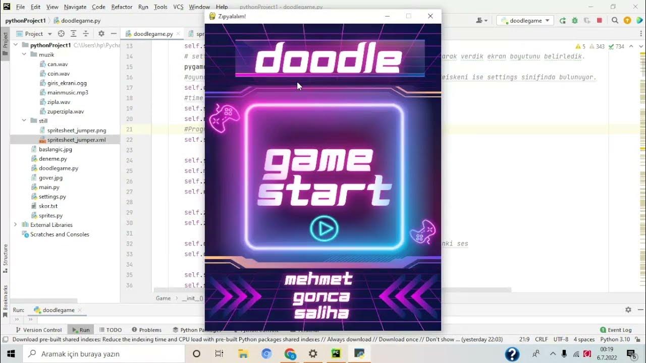 2022 Spring - Python Programming 2D Doodle Jump - YouTube