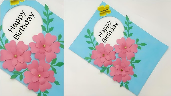 Last minute Easy White Paper Birthday Card Ideas