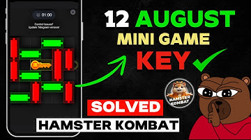 August 12th! Mini game Hamster Kombat Solution!! #hamsterkombat