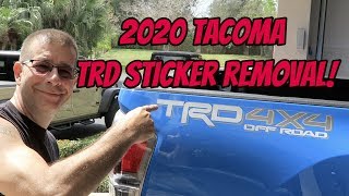 Toyota Tacoma TRD Offroad 2020 Sticker Removal