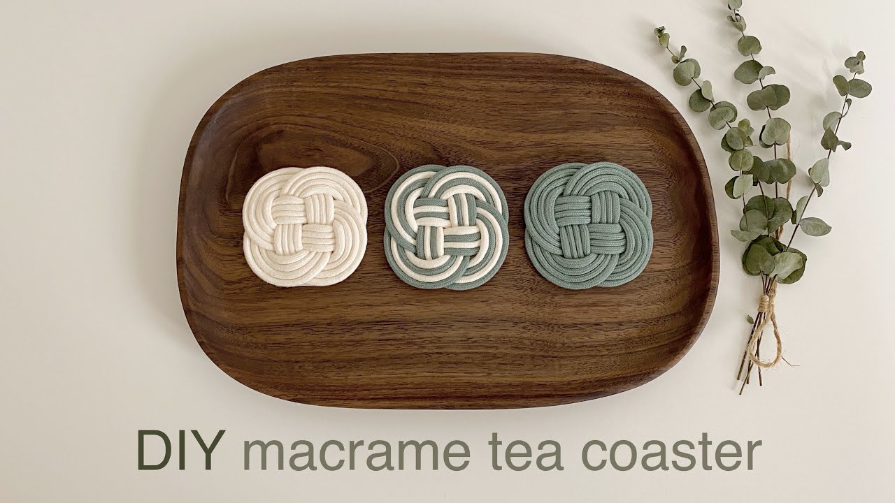 DIY macrame tea coaster turk’s head knot 마크라메 티 코스터 YouTube