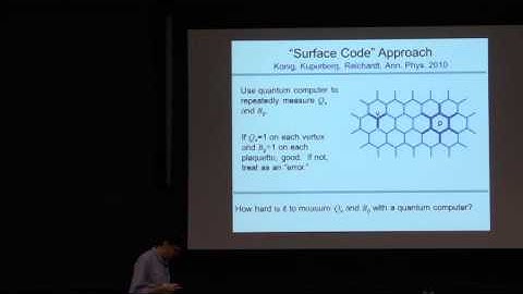 Prof. Nick Bonesteel, "Topological Quantum Computation", Lecture 3 of 3