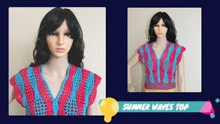 How to Crochet Summer Waves Top by Amira Crafts 742 views 5 years ago 51 minutes