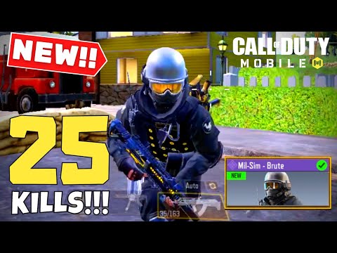 *NEW* EPIC MIL - SIM BRUTE GAMEPLAY | 25 KILLS SOLO VS SQUADS COD MOBILE BATTLE ROYALE!!!