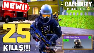 *NEW* EPIC MIL - SIM BRUTE GAMEPLAY | 25 KILLS SOLO VS SQUADS COD MOBILE BATTLE ROYALE!!! screenshot 4